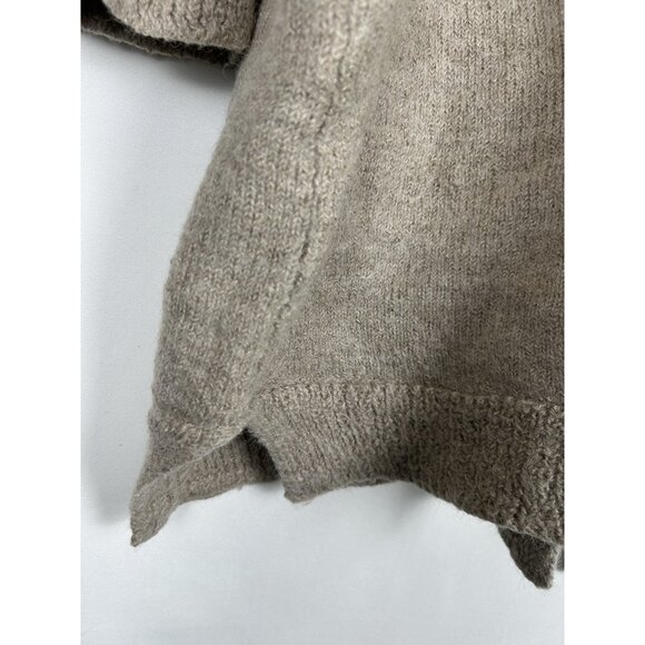 Lauren Manoogian Women’s 100% Baby Alpaca Open Front Cardigan Sweater Beige O/S - Picture 9 of 12